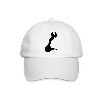 Pferd mit Katze - Baseballkappe - Weiß/Weiß - Vorne