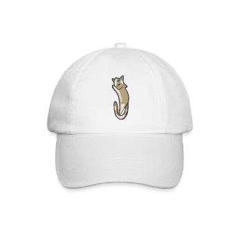 Süße beige Katze - Baseballkappe - Weiß/Weiß - Vorne