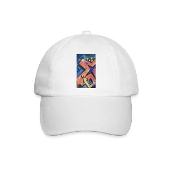 Graffiti Kunst - Baseballkappe - Weiß/Weiß - Vorne