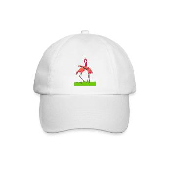 flamingos - Baseballkappe - Weiß/Weiß - Vorne