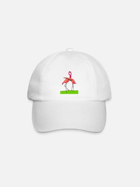 flamingos - Baseballkappe - Weiß/Weiß