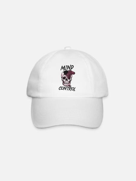 Mind Control Gaming-Design - Baseballkappe - Weiß/Weiß