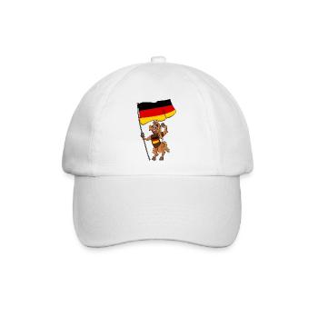Deutsches Fan Pferd - Baseballkappe - Weiß/Weiß - Vorne