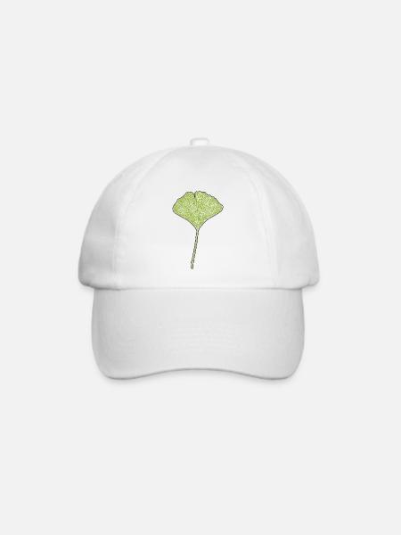 Gingko Blatt - Baseballkappe - Weiß/Weiß