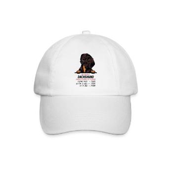 Ohne Dachshund ist alles doof - Baseballkappe - Weiß/Weiß - Vorne
