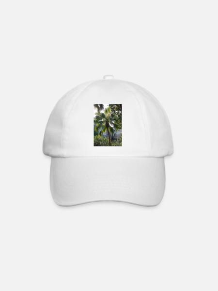 Palme - Baseballkappe - Weiß/Weiß