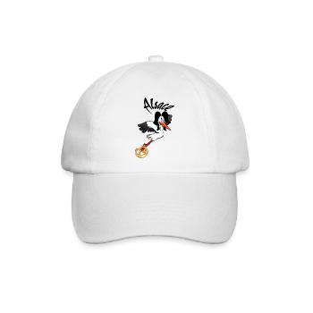 Elsässer Storch - Baseballkappe - Weiß/Weiß - Vorne