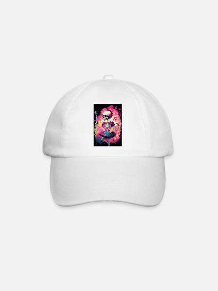 Skelett Princess - Baseballkappe - Weiß/Weiß