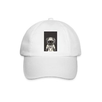 Chihuahua Vintage Astronauten - T-Shirt Design - Baseballkappe - Weiß/Weiß - Vorne