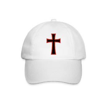 Keltisches Kreuz - Baseballkappe - Weiß/Weiß - Vorne