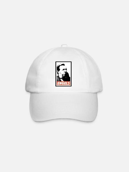 Friedrich Engels - Baseballkappe - Weiß/Weiß