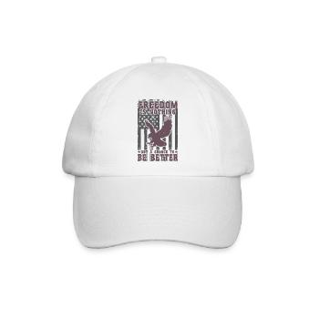 FREIHEIT IST NICHTS ANDERES ALS EINE VERÄNDERUNG, UM BESSER ZU SEIN - Baseballkappe - Weiß/Weiß - Vorne