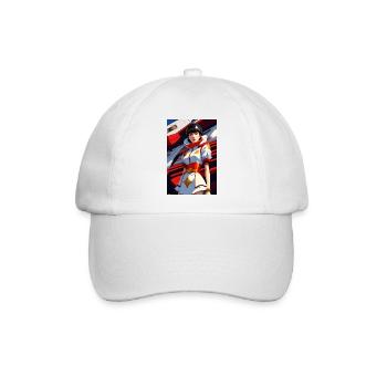 Animelady - Baseballkappe - Weiß/Weiß - Vorne