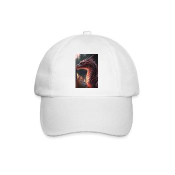 Ein Drache - Baseballkappe - Weiß/Weiß - Vorne