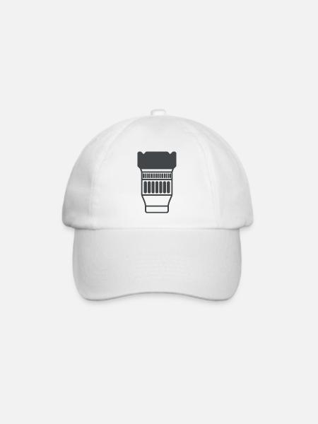 Kameraobjektiv - Baseballkappe - Weiß/Weiß