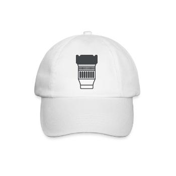 Kameraobjektiv - Baseballkappe - Weiß/Weiß - Vorne