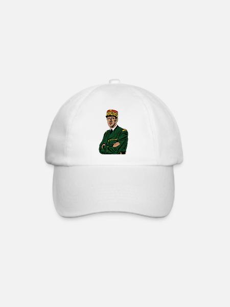 Charles de Gaulle - Baseballkappe - Weiß/Weiß