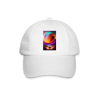 Bunte Kugel - Baseballkappe - Weiß/Weiß - Vorne