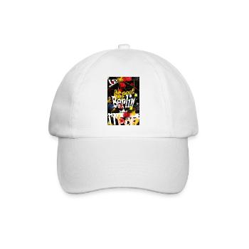 Berliner Street Pop Art - Baseballkappe - Weiß/Weiß - Vorne