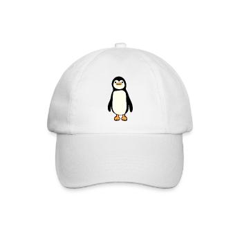 Ein kleiner Pinguin, süß und friedvoll - Baseballkappe - Weiß/Weiß - Vorne