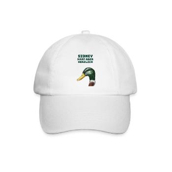 Sidney - hart aber herzlich - Baseballkappe - Weiß/Weiß - Vorne