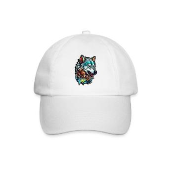 Wolfskopf-Farbe - Baseballkappe - Weiß/Weiß - Vorne