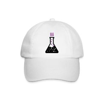 Chemie Labor Erlenmeyerkolben Reagenzglas - Baseballkappe - Weiß/Weiß - Vorne