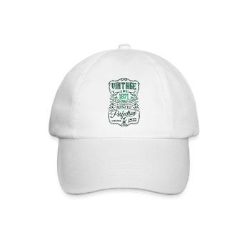 1971 Vintage Retro 70er Jahre Legenden werden geboren Geburtstag - Baseballkappe - Weiß/Weiß - Vorne