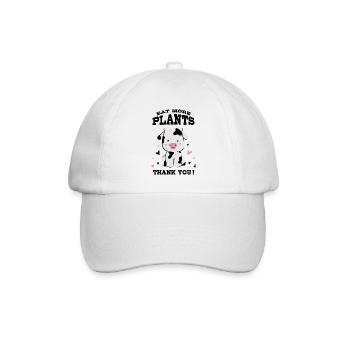 Iss mehr Pflanzen - Baseballkappe - Weiß/Weiß - Vorne