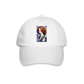 Art Déco 1 - Baseballkappe - Weiß/Weiß - Vorne