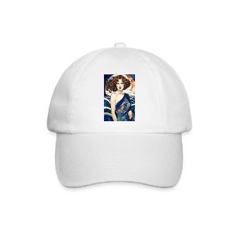 Art Déco 3 - Baseballkappe - Weiß/Weiß - Vorne