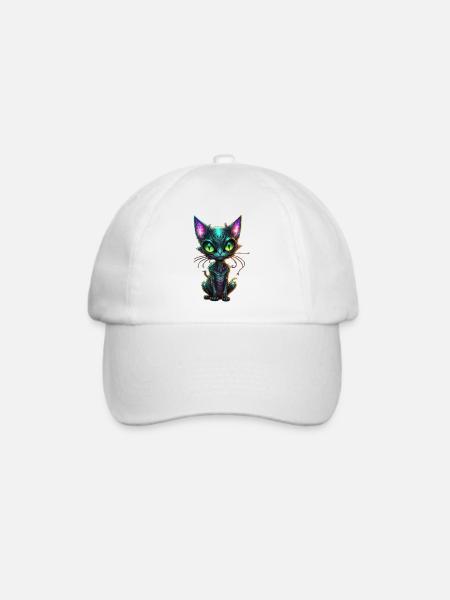 Alien Cat - Baseballkappe - Weiß/Weiß