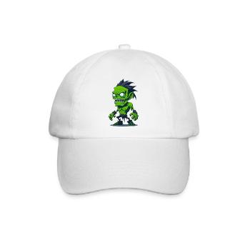 Zombie - Baseballkappe - Weiß/Weiß - Vorne