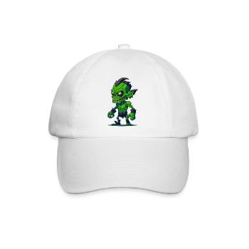 Zombie - Baseballkappe - Weiß/Weiß - Vorne