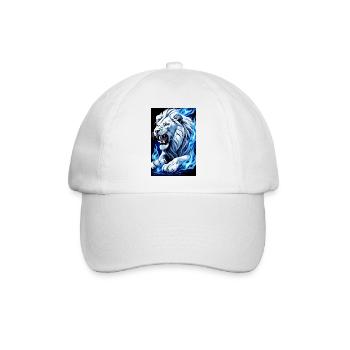 White Animal Feuerlöwe - Baseballkappe - Weiß/Weiß - Vorne