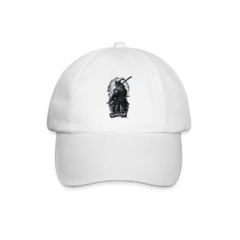 Schwarzer Samurai - Baseballkappe - Weiß/Weiß - Vorne