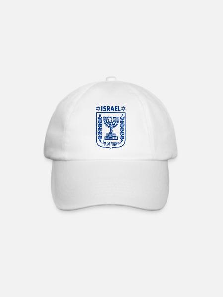 Israel logo Wappen - Baseballkappe - Weiß/Weiß