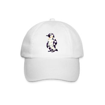 Pinguin // penguin - Baseballkappe - Weiß/Weiß - Vorne