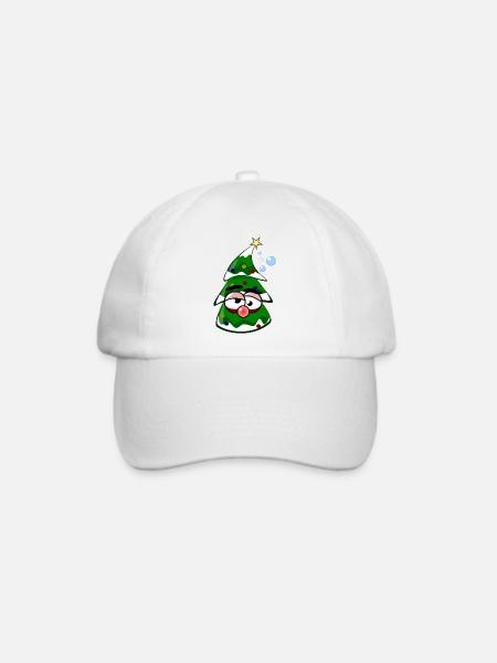 Besoffener Weihnachtsbaum - Baseballkappe - Weiß/Weiß