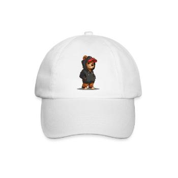 Happy street bear - Baseballkappe - Weiß/Weiß - Vorne