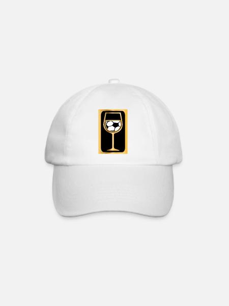 Weißwein Fußballerin - Baseballkappe - Weiß/Weiß
