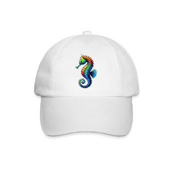 Seepferdchen - Baseballkappe - Weiß/Weiß - Vorne