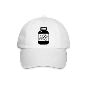 Dose mit Pillen für die Apotheke - Baseballkappe - Weiß/Weiß - Vorne
