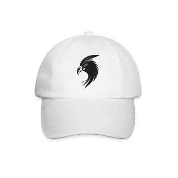 Adler Greifvogel Kopf - Baseballkappe - Weiß/Weiß - Vorne