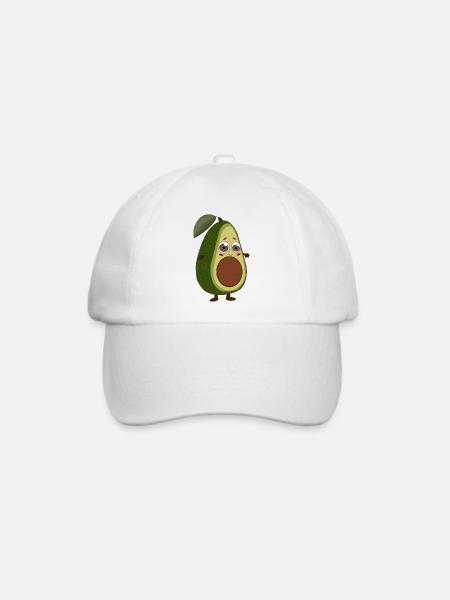 Süße Avocado - Baseballkappe - Weiß/Weiß