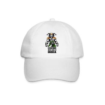 Indien Elefanten Legenden Design - Baseballkappe - Weiß/Weiß - Vorne