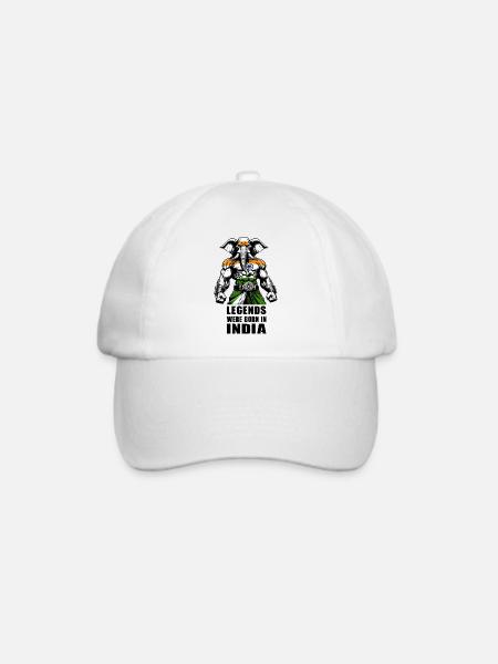Indien Elefanten Legenden Design - Baseballkappe - Weiß/Weiß