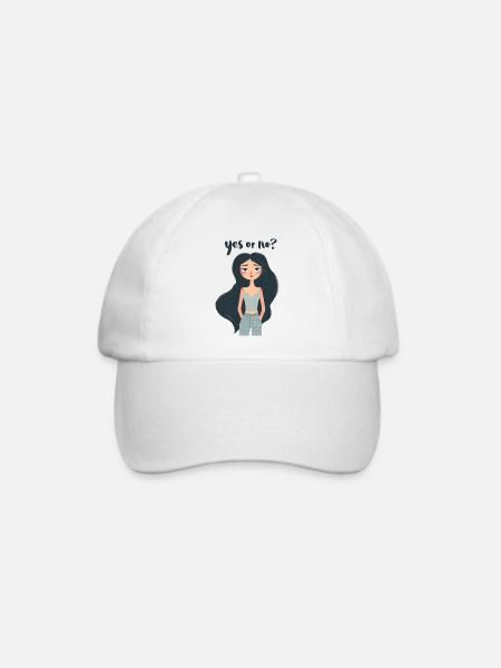 Yes or No? - Baseballkappe - Weiß/Weiß
