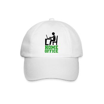 computer work home office - Baseballkappe - Weiß/Weiß - Vorne