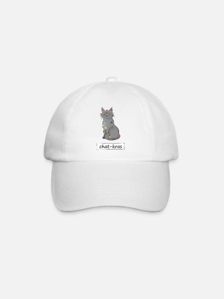 Chat-kras - Baseballkappe - Weiß/Weiß